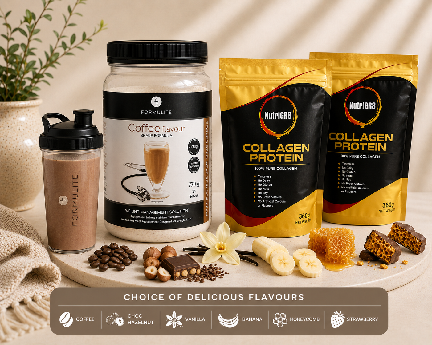 Shake & Collagen Protein Package