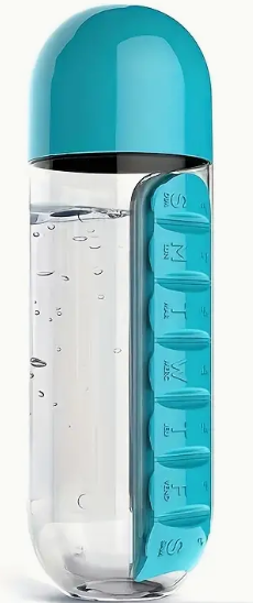 Water Bottle with Supplement Compartments