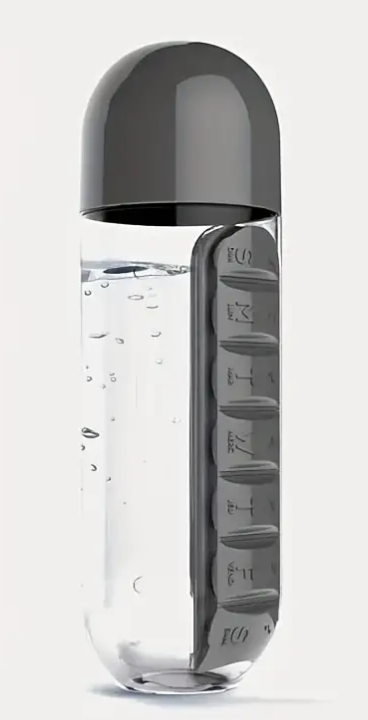 Water Bottle with Supplement Compartments