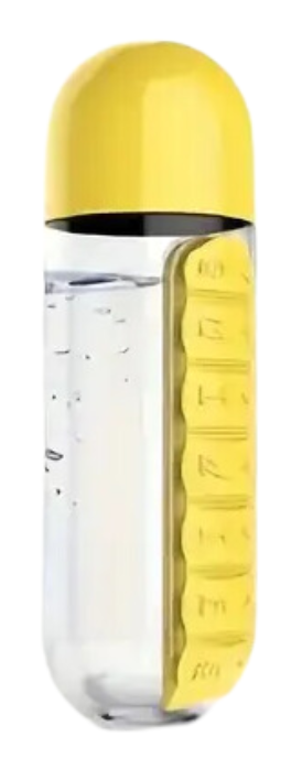 Water Bottle with Supplement Compartments